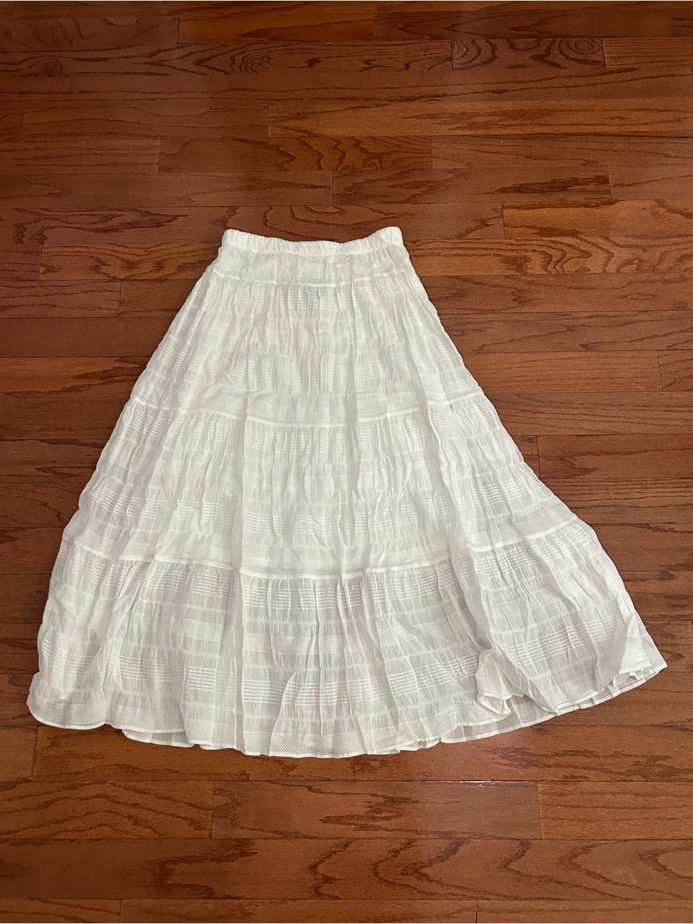Max Studio White Tiered Maxi Skirt - Flowing Summer Style - Picture 4 of 7